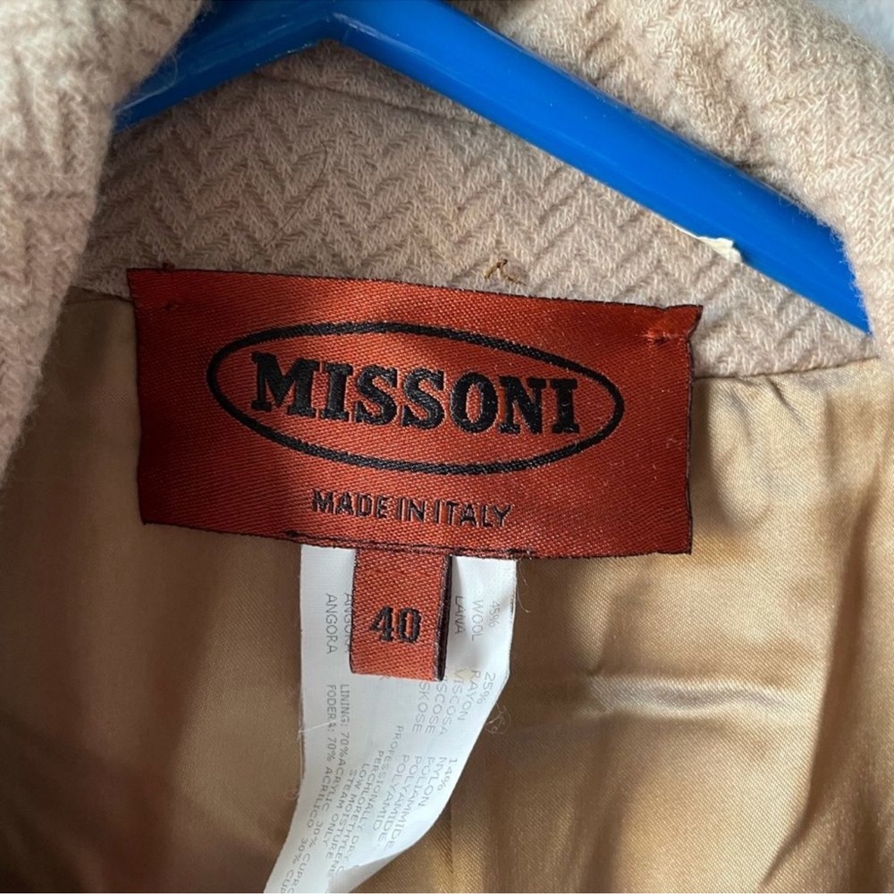 Vintage Missoni Wool Coat - Beige - (S)– Timeless, Minimalist, Elegant - Picture 5 of 11